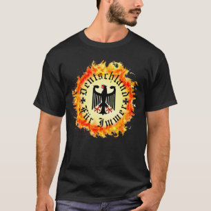 German/Deutschland Forever/eagle/iron cross/fire T-Shirt