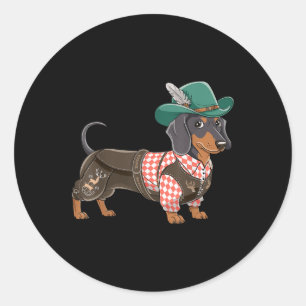 German Dog Dachshund Bavarian Weiner Sausage _8 Classic Round Sticker