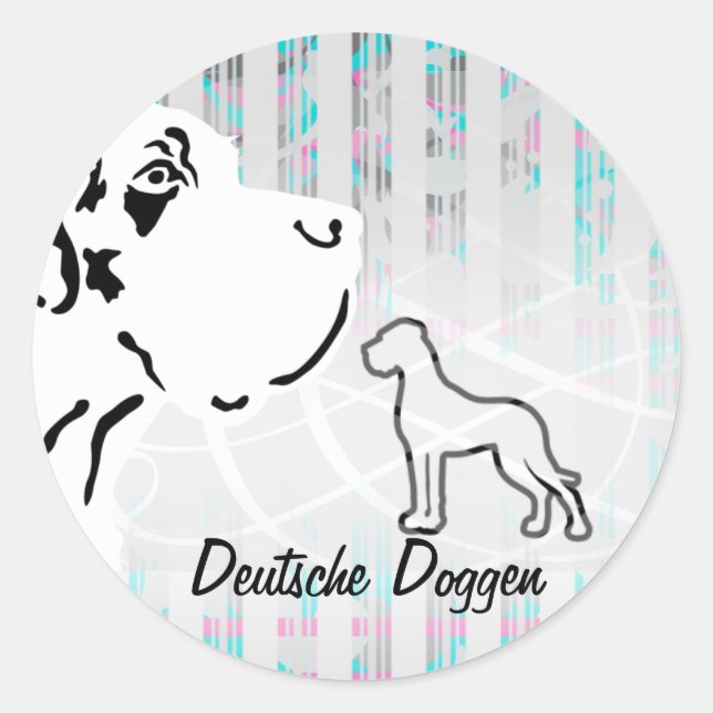 German Doggen Classic Round Sticker (Front)