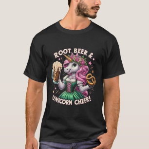 German Drindl Unicorn Beer Pretzel Funny Party T-Shirt