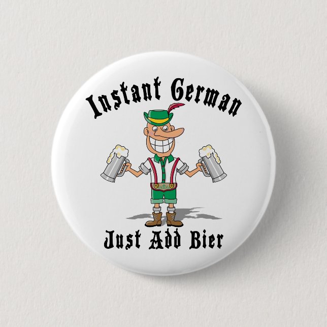 German Drinking 2 Inch Round Button (Front)