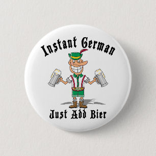 German Drinking 2 Inch Round Button