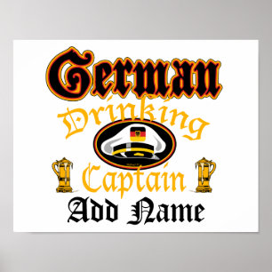 German Drinking Cptn Poster