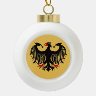 German Eagle Ceramic Ball Christmas Ornament