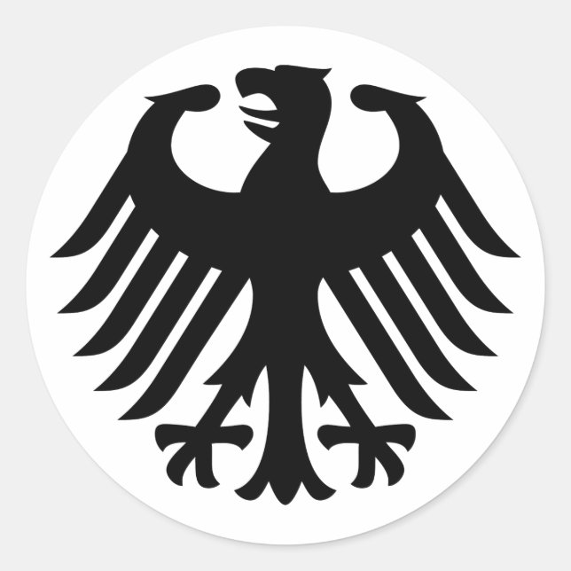 German Eagle Classic Round Sticker (Front)
