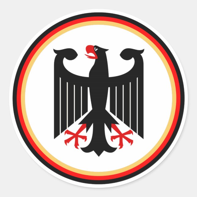 German Eagle Classic Round Sticker (Front)