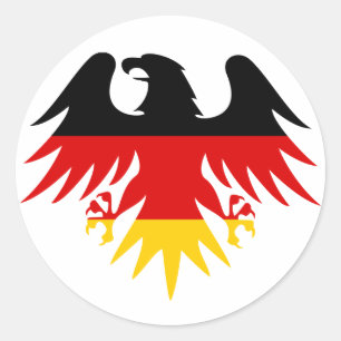 German Eagle Crest Classic Round Sticker