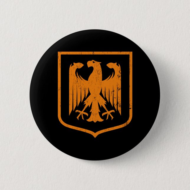 German Eagle - Deutschland coat of arms 2 Inch Round Button (Front)