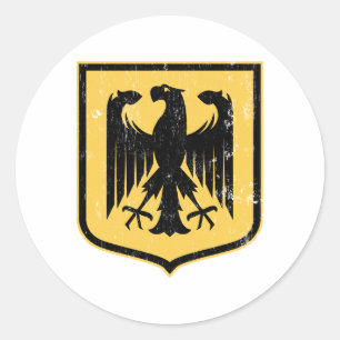 German Eagle - Deutschland coat of arms Classic Round Sticker