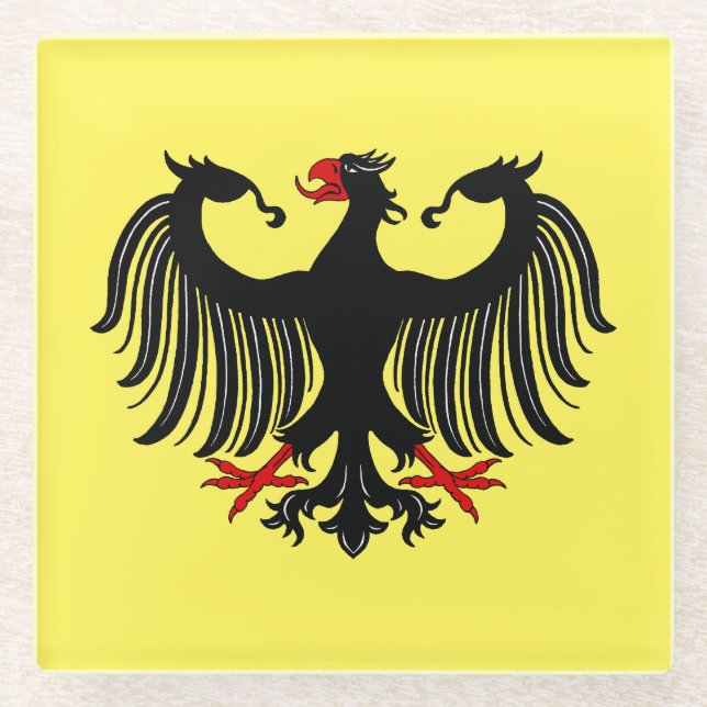 German Eagle Glass Coaster (Front)
