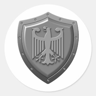 German Eagle Shield Classic Round Sticker