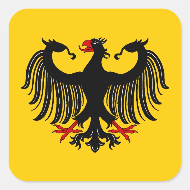 German Eagle Square Sticker (Front)