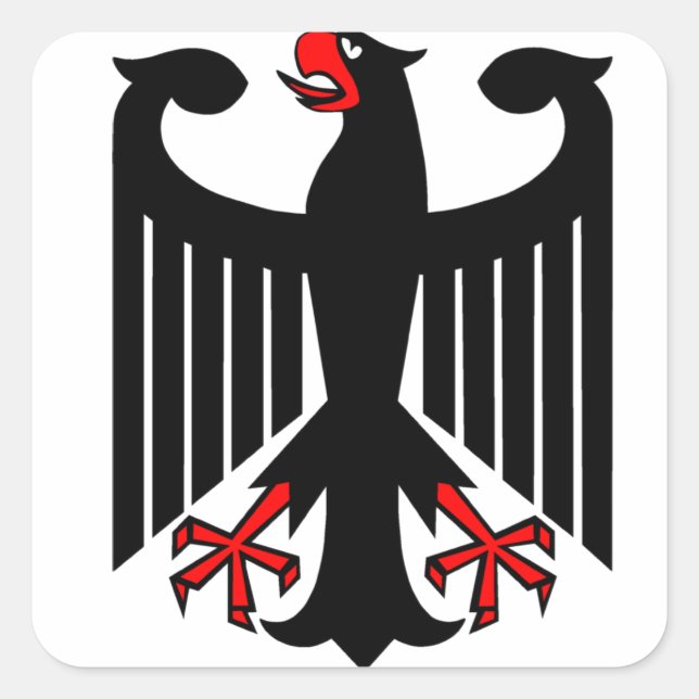 German Eagle Square Sticker (Front)
