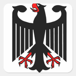 German Eagle Square Sticker