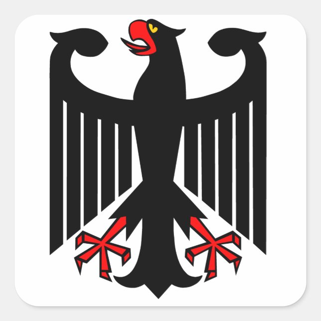 German Eagle Square Sticker (Front)