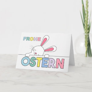 GERMAN Easter Bunny Pastel Hues Card