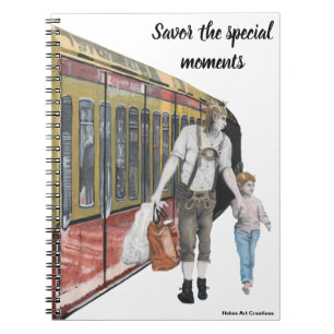 German Elf Berlin Train Trip Fantasy Art Notebook