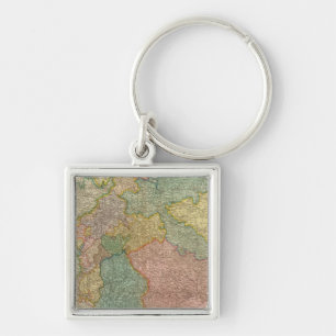 German Empire Atlas Map Keychain