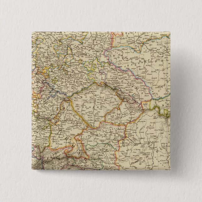 German Empire, Hungary, Galicia 2 Inch Square Button (Front)