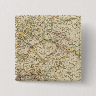 German Empire, Hungary, Galicia 2 Inch Square Button