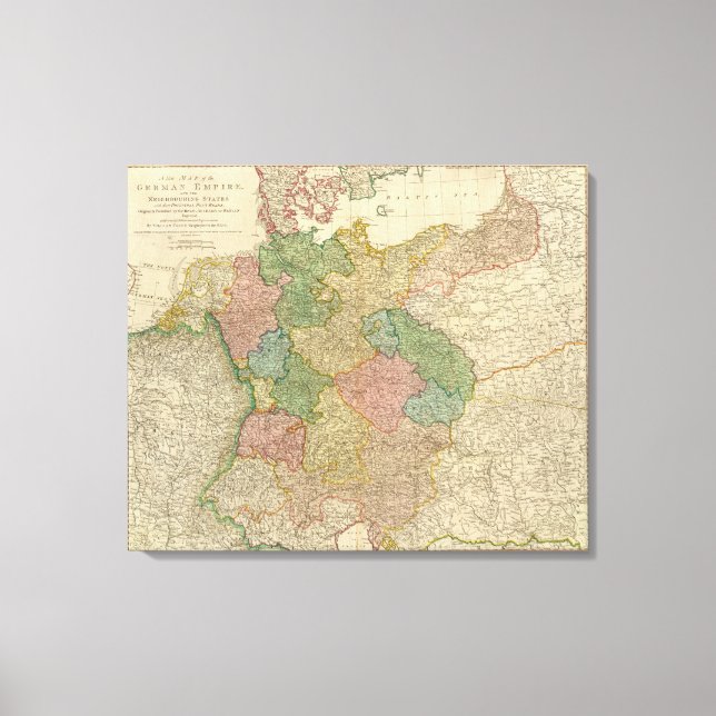 German Empire Map Canvas Print (Front)