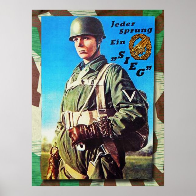 German Fallschirmjaeger Poster (Front)