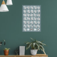 German Finger Alphabet 4 - petrol gray /