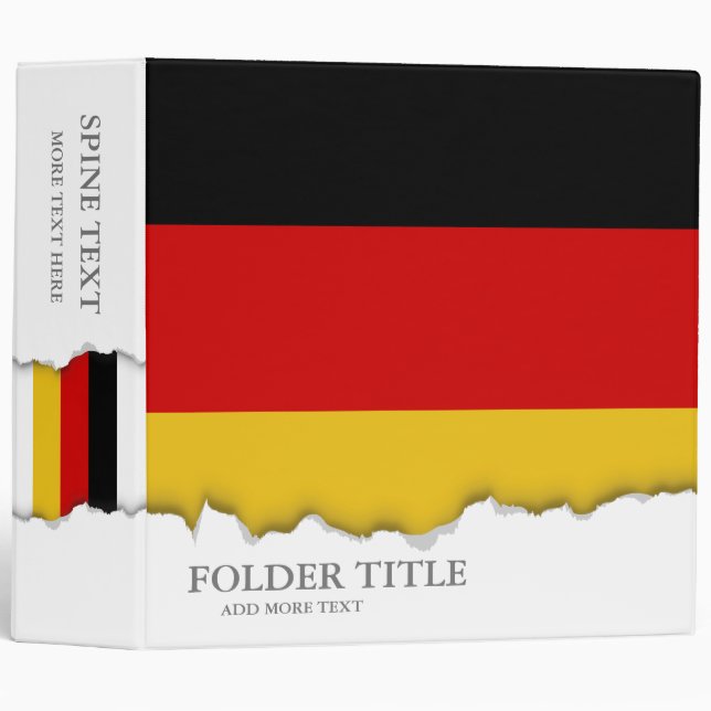 German Flag Binder (Front/Spine)
