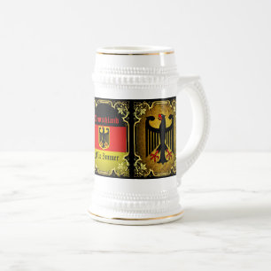 German flag, black eagle, Deutschland Für Immer 3 Beer Stein