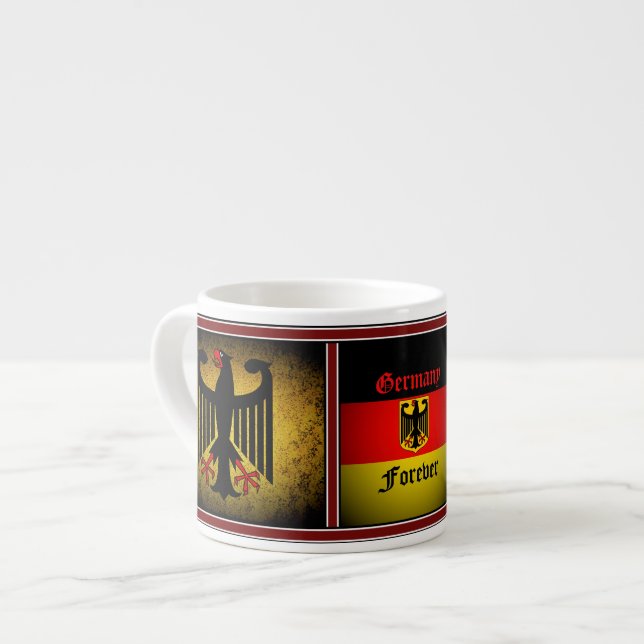 German flag, black eagle, Germany forever Espresso Cup (Front Left)