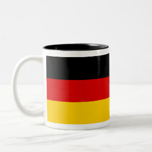 German Flag Black Red Gold Design Two-Tone Coffee Mug