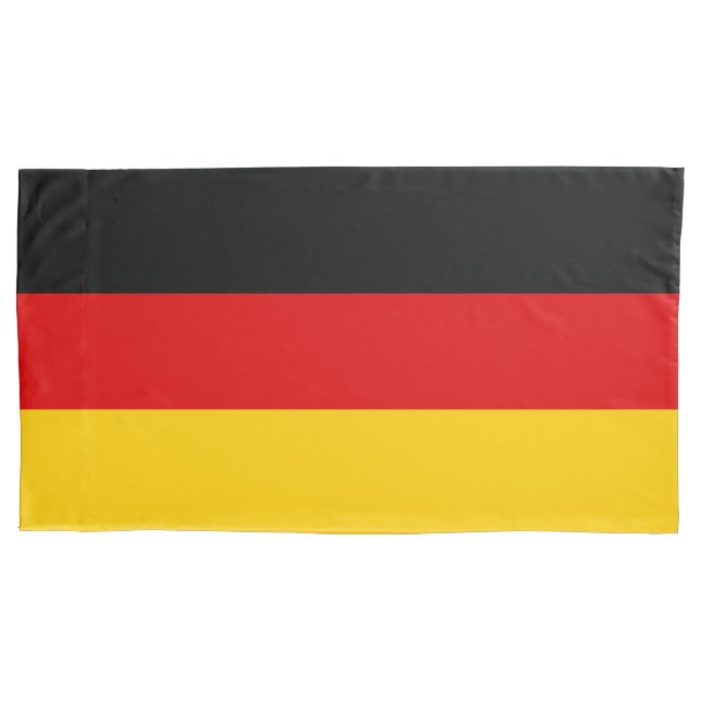 German Flag Black Red Gold Deutsche Flagge Pillowcase (Front)