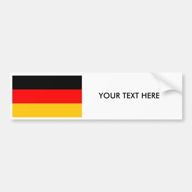 GERMAN FLAG Bumper Sticker (Front)