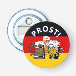 GERMAN FLAG Cartoon Three Beers PROST Bottle Opener