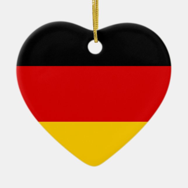 German Flag Ceramic Ornament (Front)