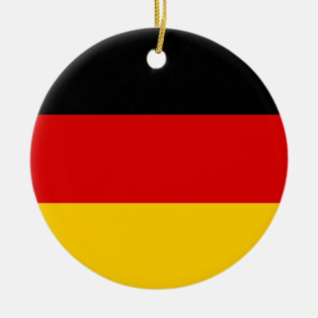 German Flag Ceramic Ornament (Front)