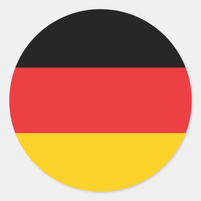 German flag classic round sticker (Front)