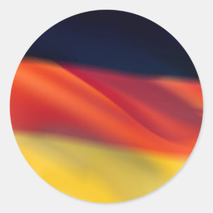 German Flag Classic Round Sticker