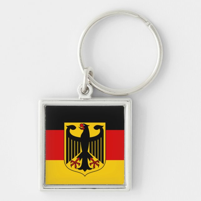German flag & Coat of Arms, Deutschland/sport fans Keychain (Front)