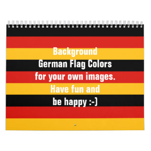 GERMAN FLAG COLORS CALENDAR for your own images