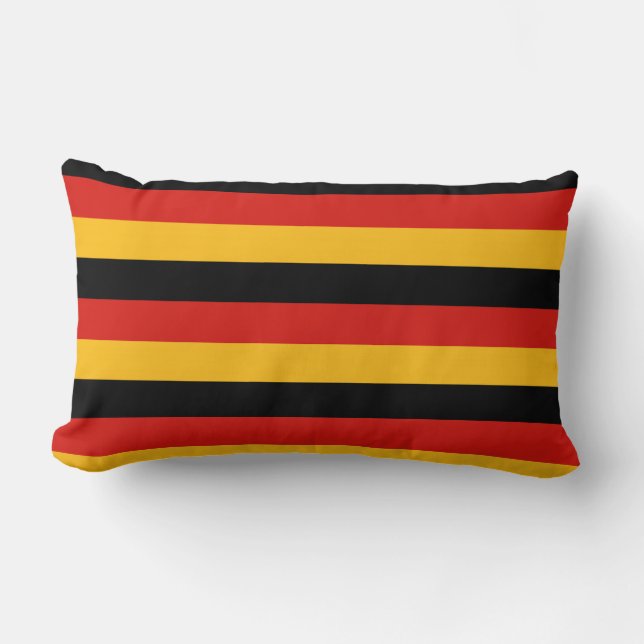 GERMAN FLAG COLORS LUMBAR PILLOW (Front)