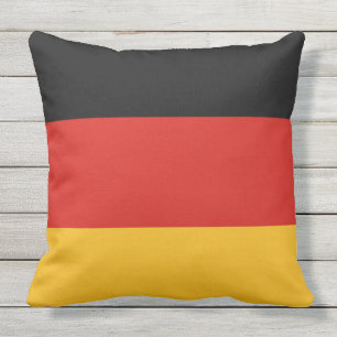 GERMAN FLAG COLORS stripes + your ideas Throw Pillow