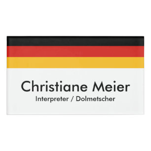 GERMAN FLAG COLORS + your ideas Name Tag