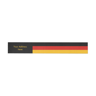 GERMAN FLAG COLORS + your text Wraparound Address Label
