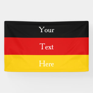 German Flag Colours Black Red Gold Personalized Banner