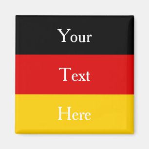 German Flag Colours Black Red Gold Personalized Magnet