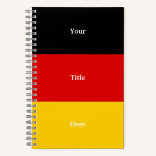 German Flag Colours Black Red Gold Personalized N Notebook