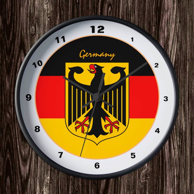 German Flag, Eagle & Germany fashion /design clock (Creator Uploaded)