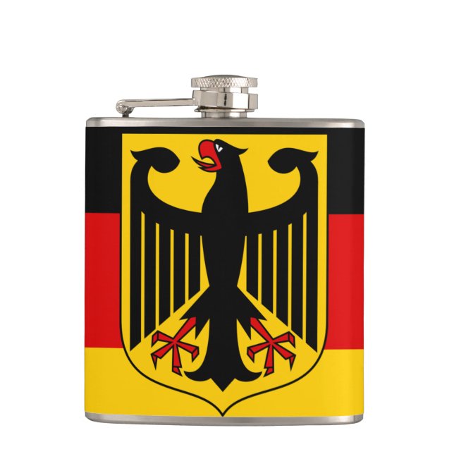 German flag & Eagle, Germany patriots /Deutschland Hip Flask (Front)