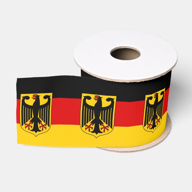 German Flag & Eagle Germany travel, holiday/sports Grosgrain Ribbon (Spool)